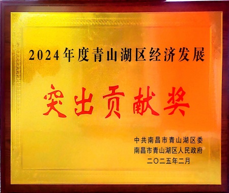 2024年度青山湖區(qū)經(jīng)濟(jì)發(fā)展突出貢獻(xiàn)獎