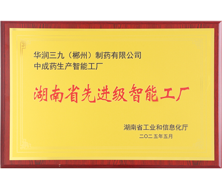 湖南省先進級智能工廠